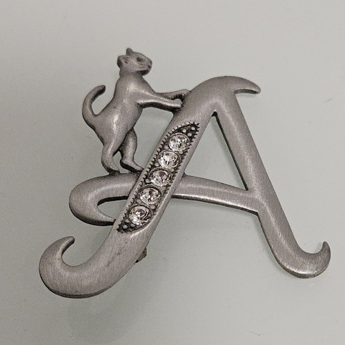 Jonette letter brooch - jj, a