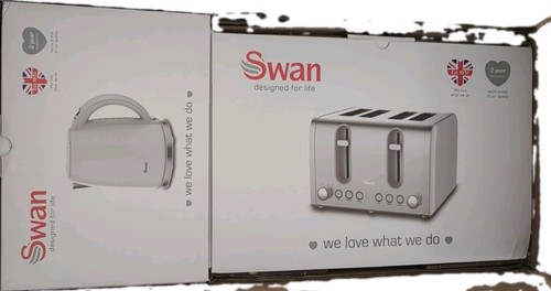 Swan kettle toaster 4 slice - kettle, &
