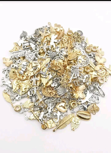 Pcs gold silver charms - pcs,
