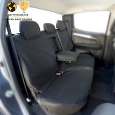 ISUZU D MAX REAR SEAT COVERS TAILORED HEAVY DUTY (2012-2021) BLACK 130