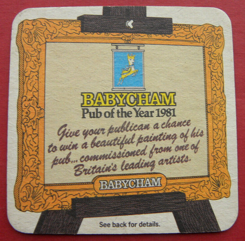 Babycham beer mat - babycham,