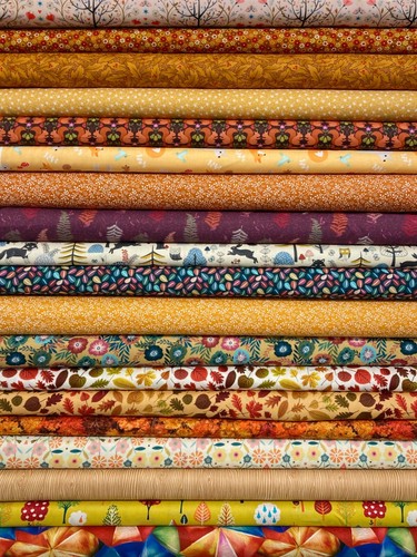 Autumn cotton fabric halloween - cotton,