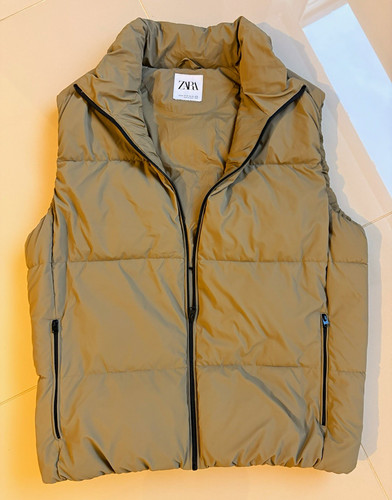 Zara beige puffer - beige, waistcoat