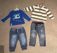 Baby Boys, Winter Clothing, Jeans And Jumpers Age 9 To 12 Months