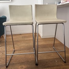 2 IKEA Bernhard Bar Stools cream 