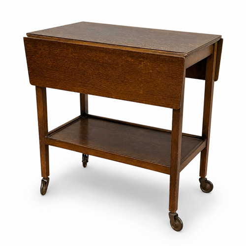 Vintage mid century oak tea - mid,