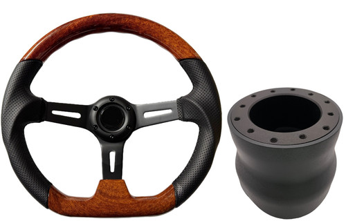 Wood dished steering wheel - d2,