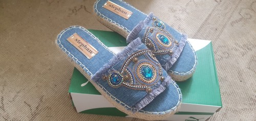 Summer sandals denim - sandals,