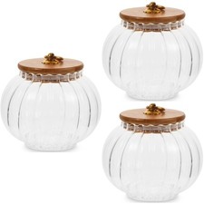  3 Pack Pumpkin Jar with Lid