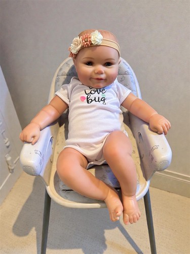 Reborn baby girl doll with