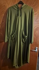 Zanzea Lagenlook Hooded Dress Olive Green Size 5XL New without Tags