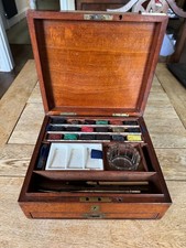Antique fitted watercolour box