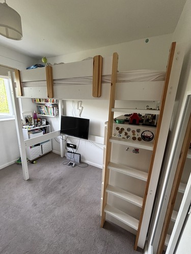 Wooden high sleeper bed - high,