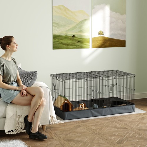 Pawhut guinea pig cage - cage,, 2