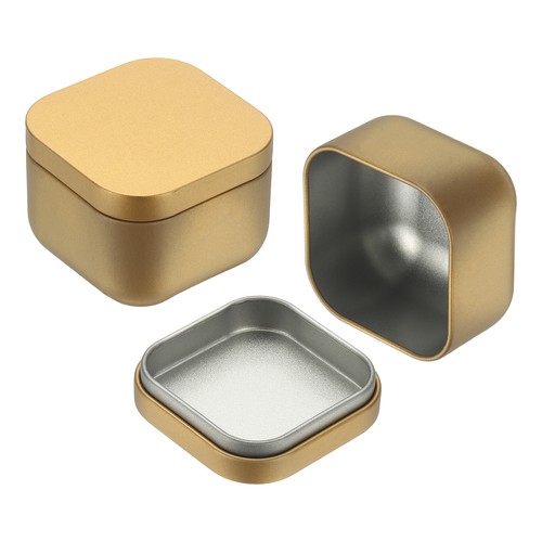 2pcs square tin - tin, can