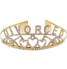 Divorce Party Tiara Gold Metal