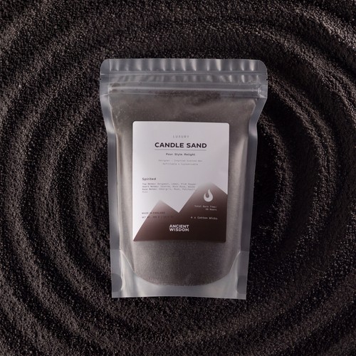 Fragranced candle sand black - -,