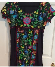 Silk Embroidered Dress With