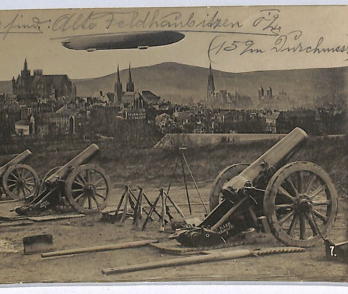 Zeppelin ww1 postcard - zeppelin,