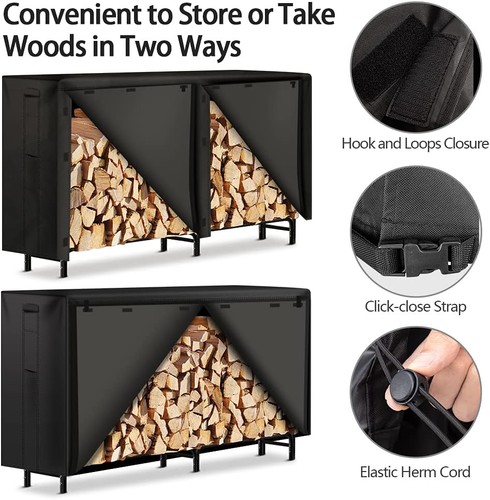 Waterproof firewood rack cover - firewood,