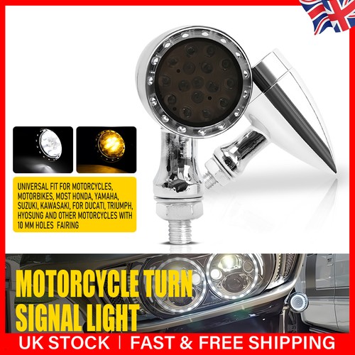 Amber white motorcycle - 2x,