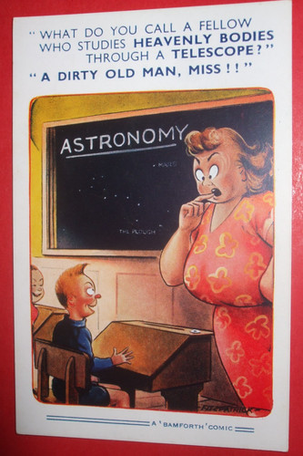 Bamforth comic astronomy class - comic,