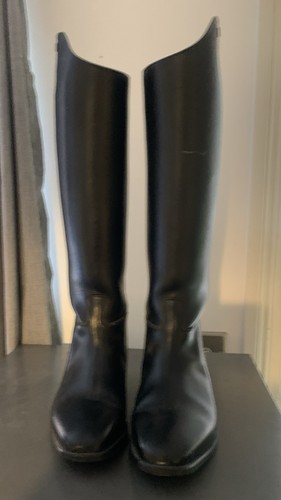 Petrie black leather knee - black,