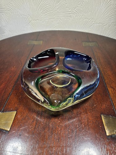 Vintage hand blown tri colour - hand,