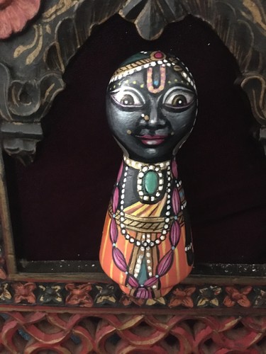 Hand painted wooden - hand, krishna