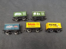 Bundle 5x Hornby OO HO Closed Wagons Prima Redgates Birds Eye Prime Pork