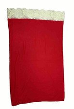 vintage 1950s NOS Nylon Lace Pillowcases Red Ivory Sheer Hair Care 2pc Standard