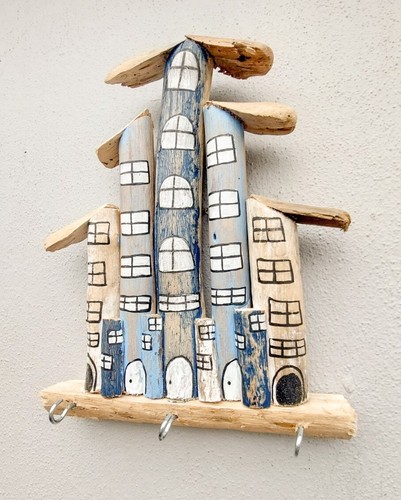 Hand made blue driftwood - hand,