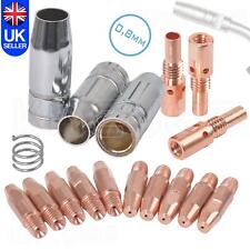 MB25 MIG WELDING CONSUMABLES KIT TORCH CONTACT 0.8MM TIPS NOZZLE GAS SHROUD 25AK