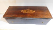 Antique Swiss Music Box, Playing 7 Airs, Hand Cranked, c.1880