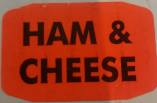 Ham cheese pricing labels - ham,