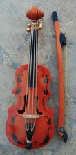 MINIATURE WOODEN CELLO & BOW ~