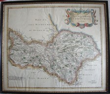 Antique map north riding - antique,