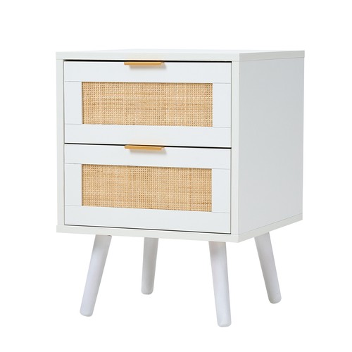 Rattan bedside table - bedside,