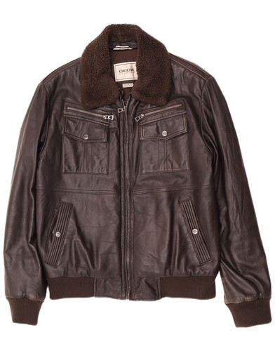 Geox mens bomber leather - bomber,