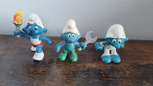 Vintage smurf figures 3 - vintage,
