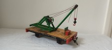 G scale 45mm KITBUILT Small Crane on Flat Wagon NICELY MADE