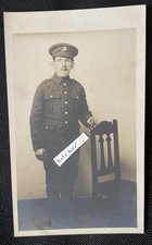 c1914 WW1 Soldier Of The King’s Liverpool Regiment Oswestry RP Postcard 2