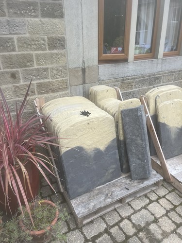 Fibreglass roof slates - roof,
