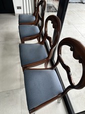 Set of 4 Mahogany Balloon Back
