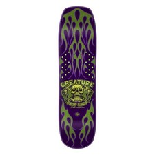 Creature Chop Shop Flame Purple Green Skateboard Deck 8.5"
