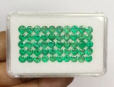 Natural Colombia Green Emerald 3 MM Round 17Pcs Lot GIE Certified Loose Gemstone
