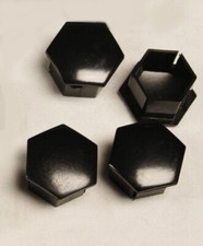 GENUINE PEUGEOT 208 CITROEN C1 C2 C3 WHEEL NUT BOLT COVERS SHORT x 4 BLACK
