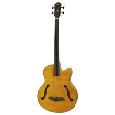 Electro Acoustic Medium Scale Fretless Bass with Preamp, Aria FEB F2MFL