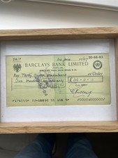 Charlie Kray’s used cheque