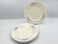 4x Arcopal France Victoria Flower Design Dinner Plates 24.5cm